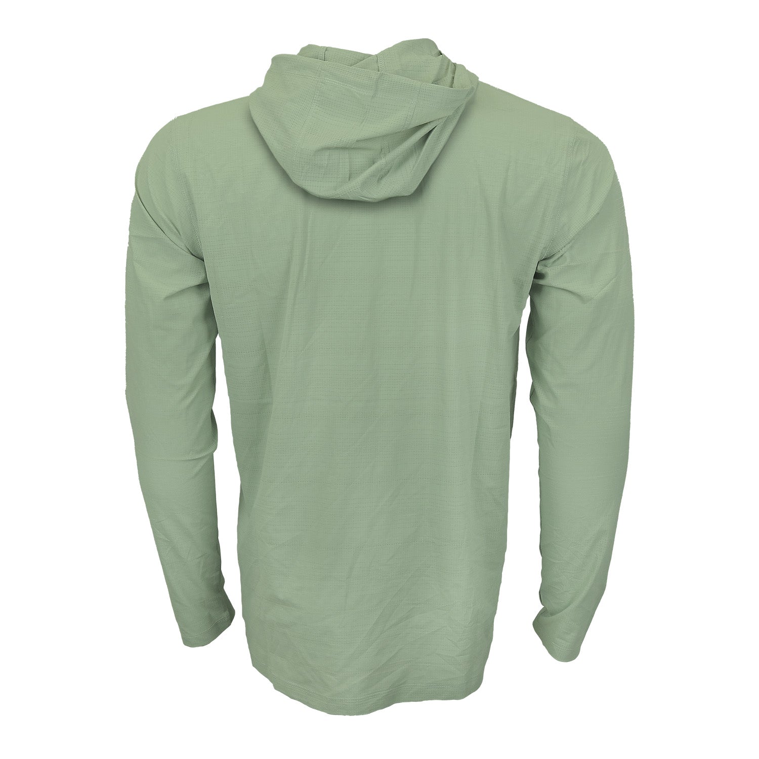 Back of light green flolite sun hoody