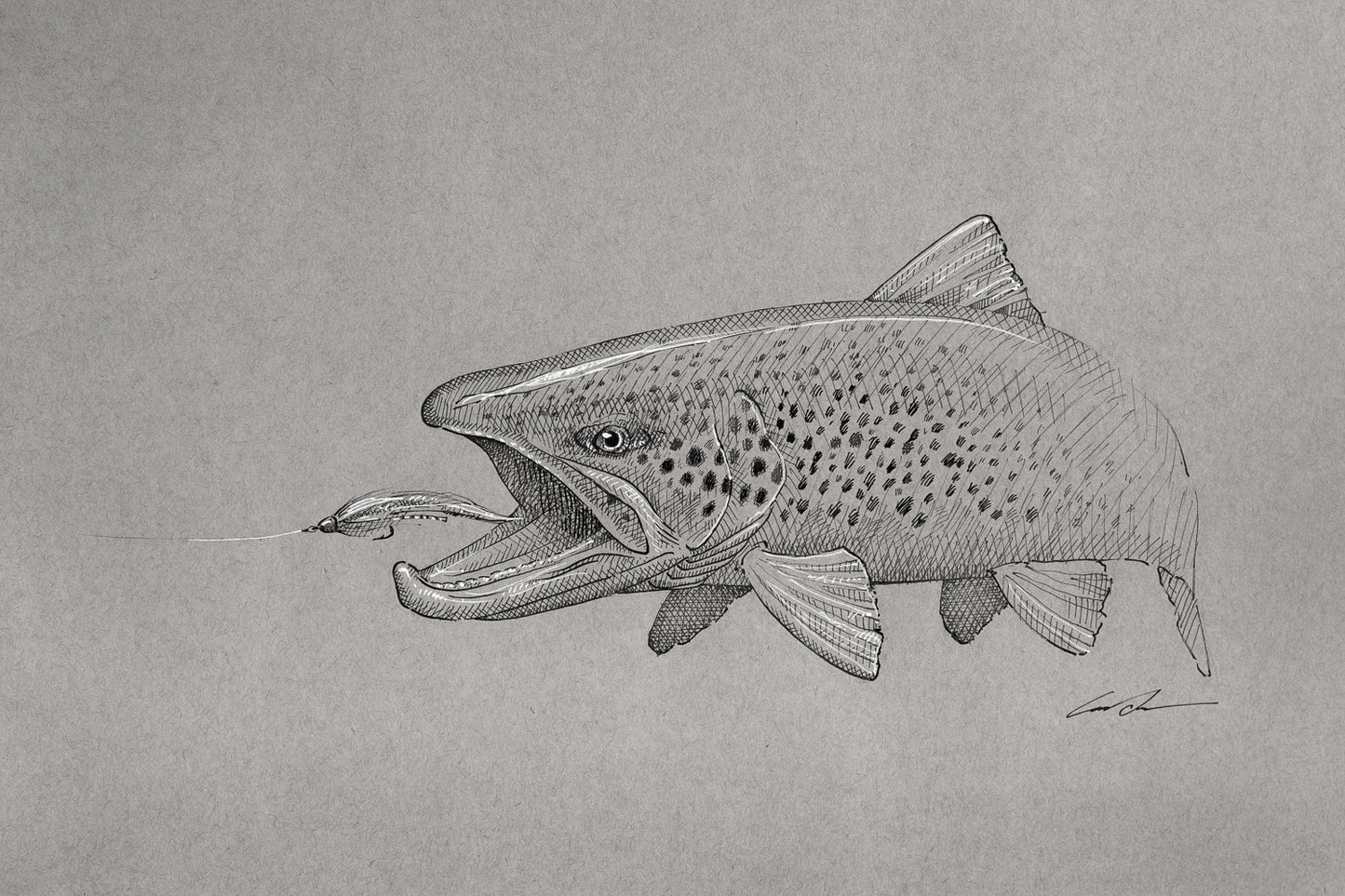 Streamer Crusher Pen and Ink Original