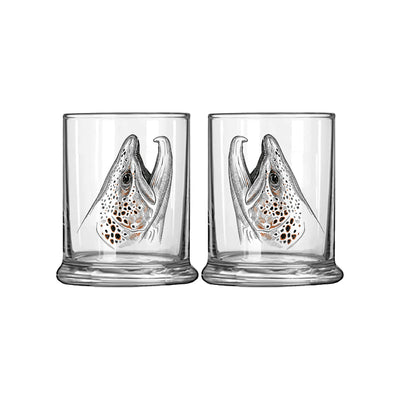 Rising Brown Lowball Glass