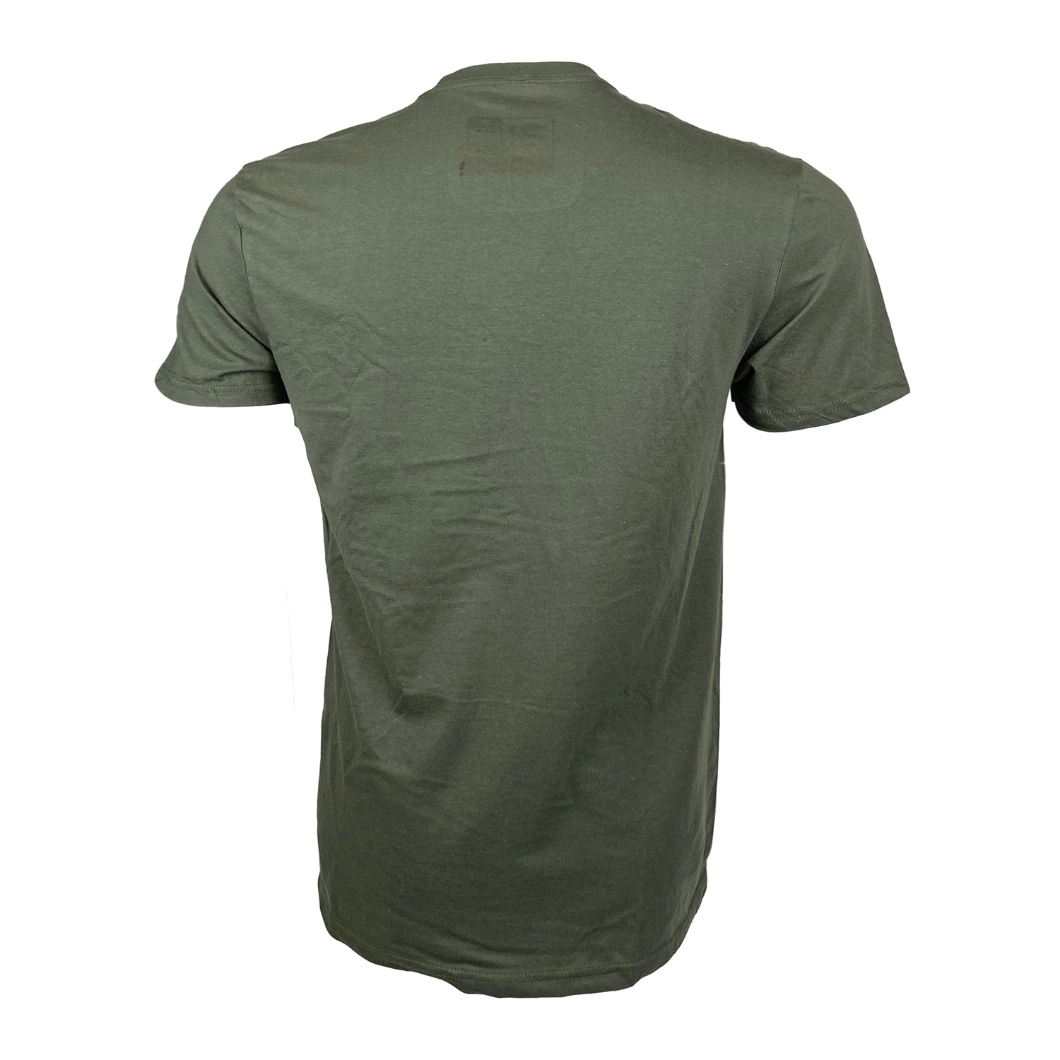 Green tee shown from the back.