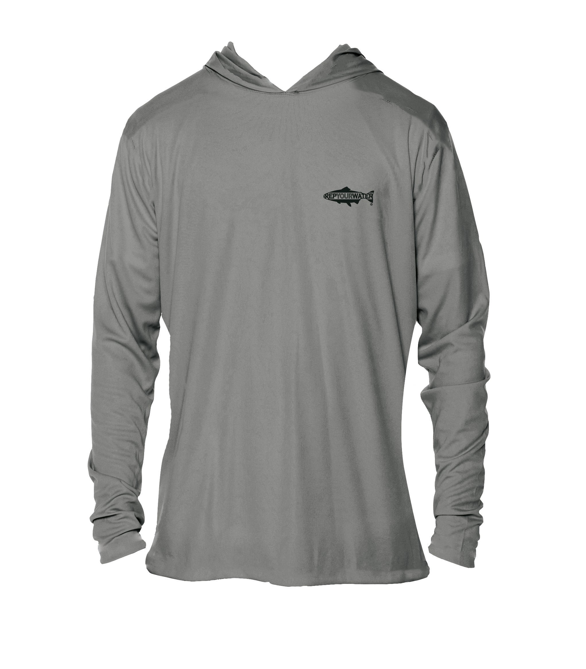 womens repyourwater eco50 performance shirt in gray green with rep your water logo on the front left chest