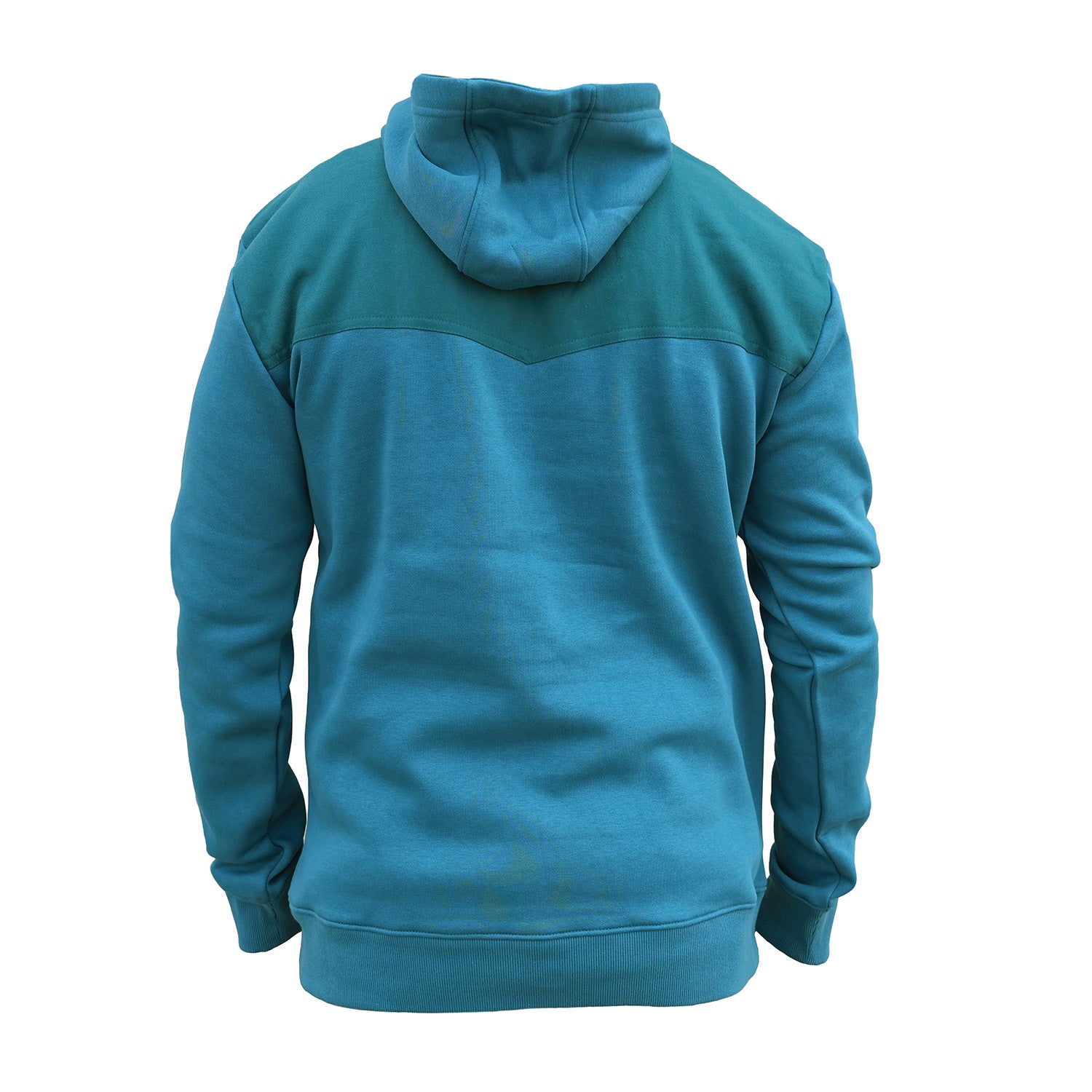 Blue hoodie on white background