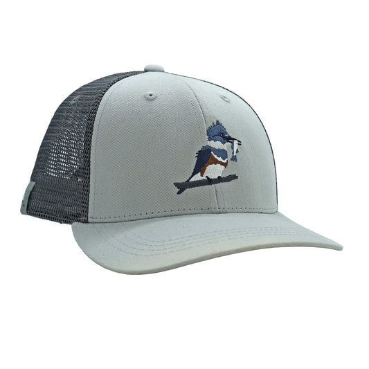 Gray hat with kingfisher