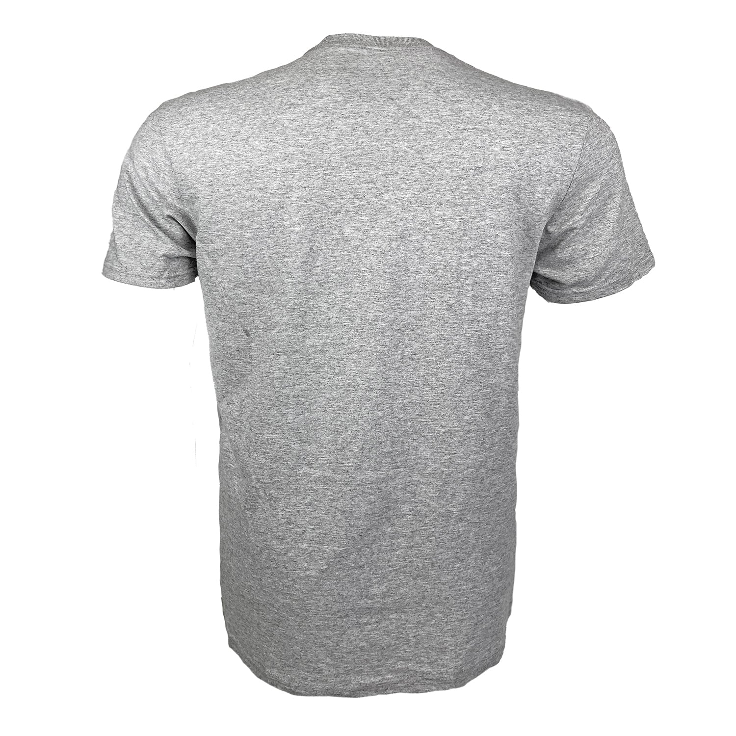 Gray tee shown from the rear.