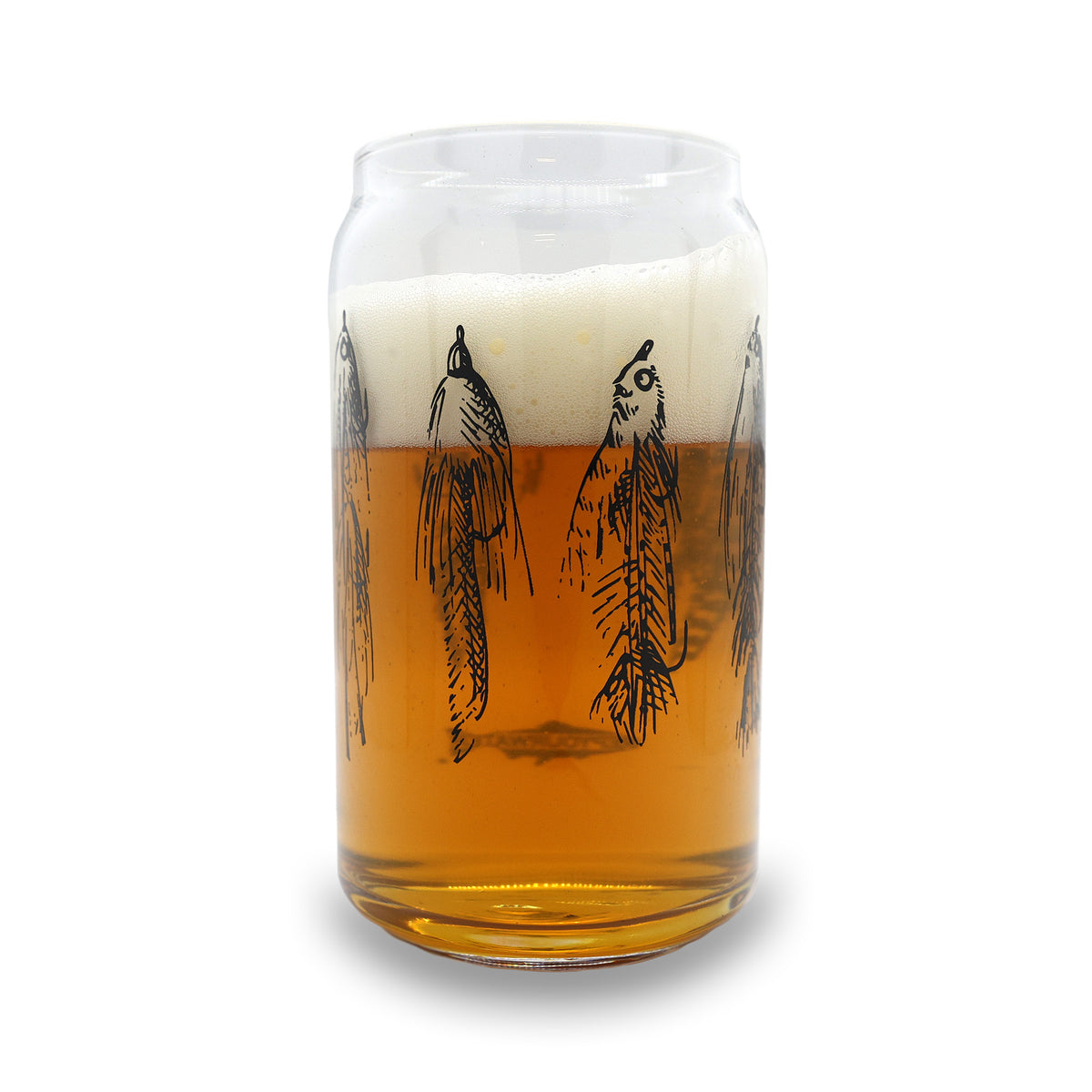 Streamers Beer Can Glass