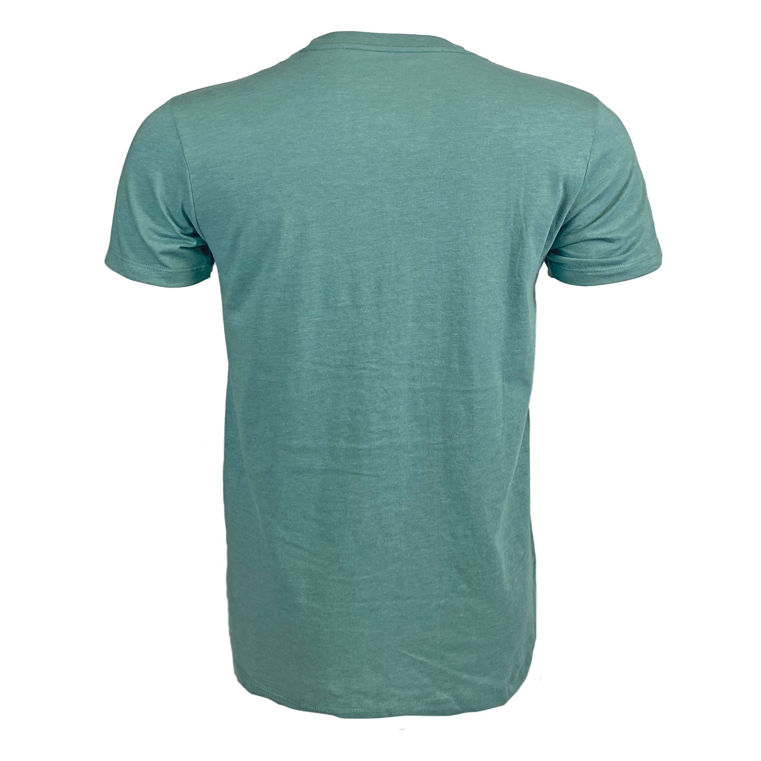 Blue tee shown from the rear.