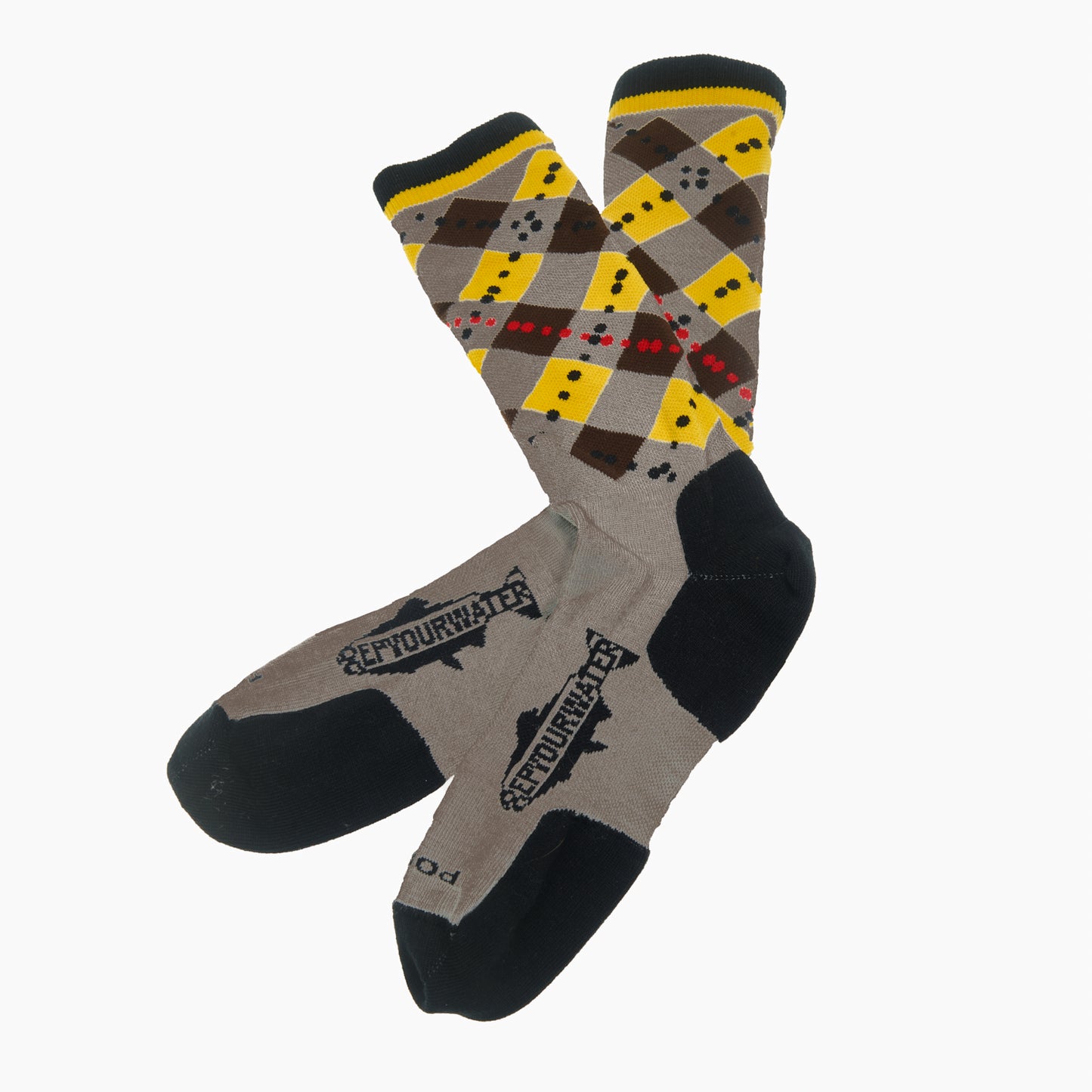 Brown Trout Argyle Ultra Light Socks
