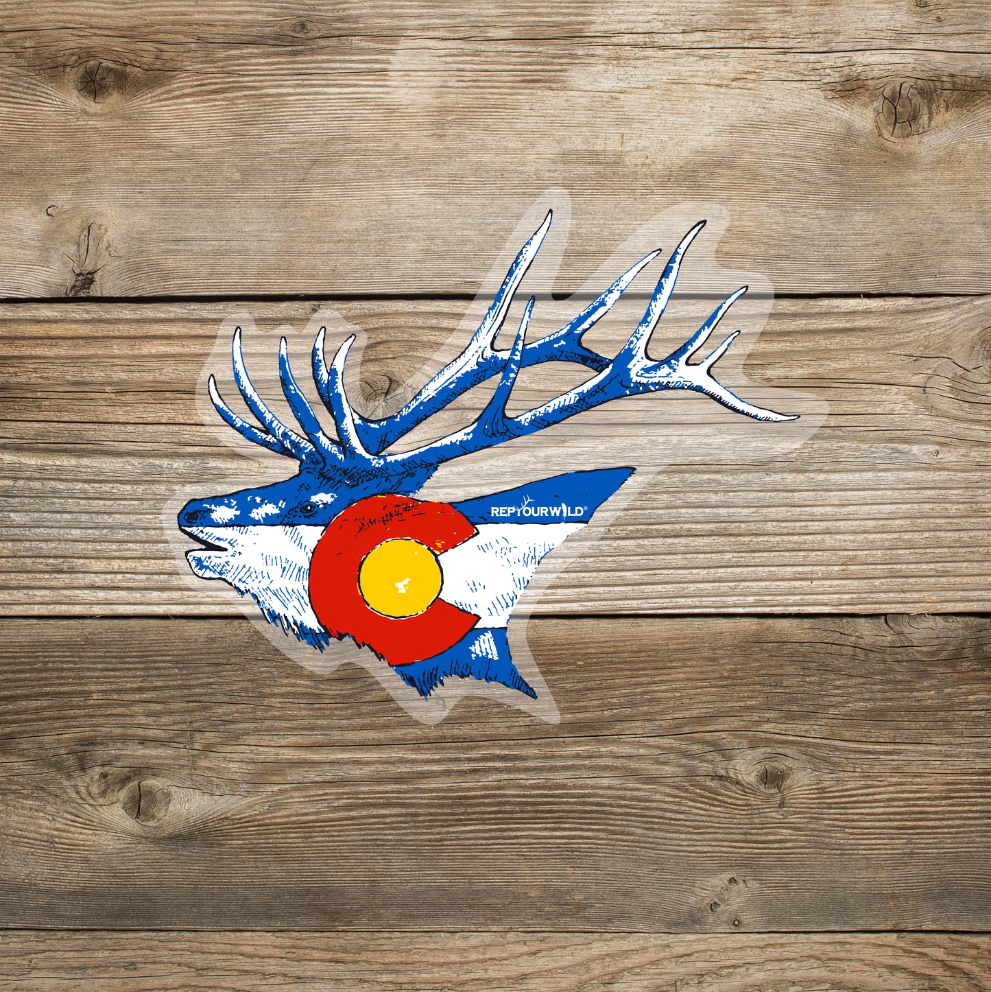 Colorado Bugling Elk Sticker